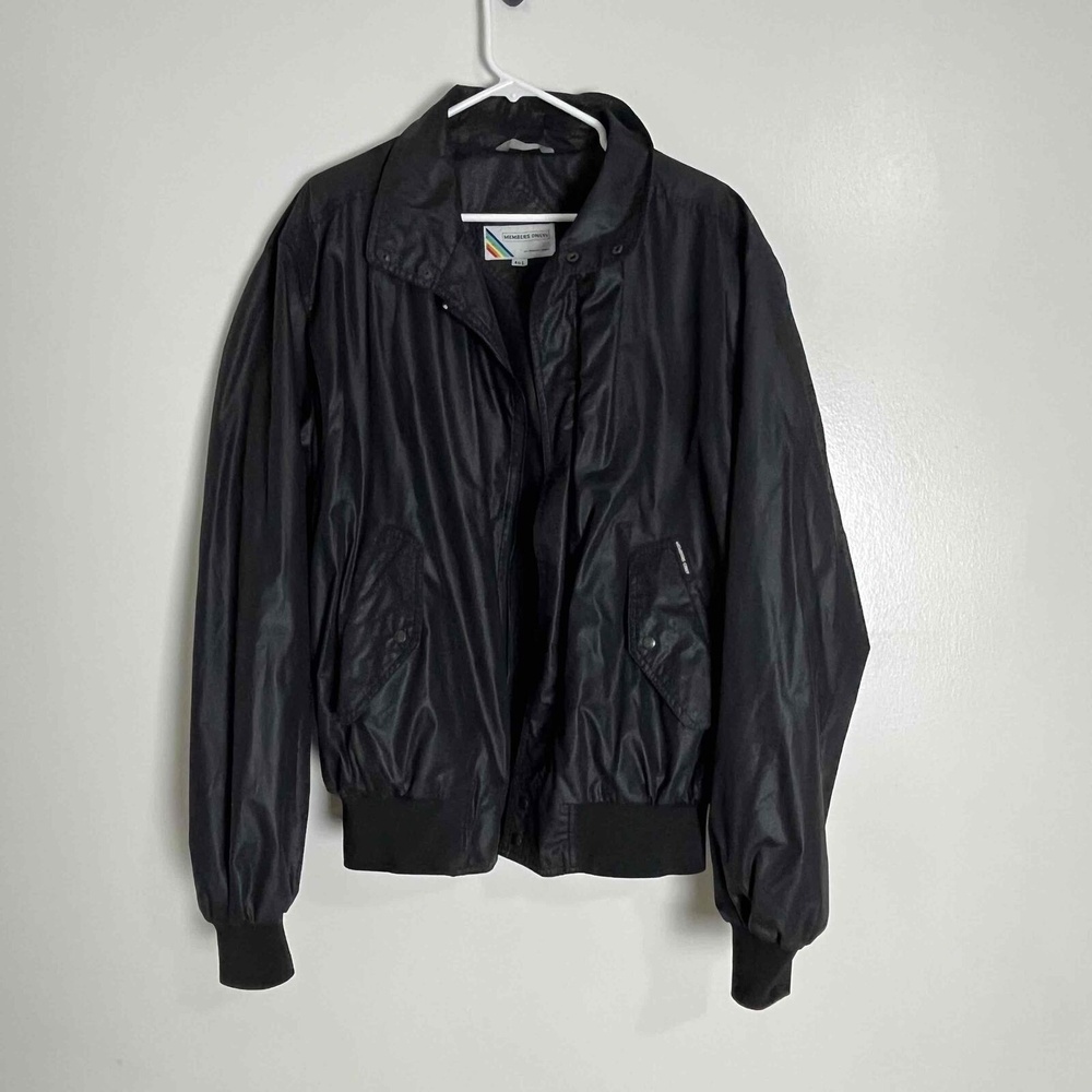 Members Only By Europe Craft Black Bomber Jacket Size 46L EU /‎ Medium US